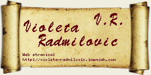 Violeta Radmilović vizit kartica